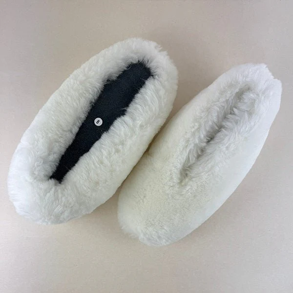 Sheepskin Wool Out Slippers with Suede Soles - Image 4