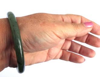 Slim Greenstone Bangle - Image 2