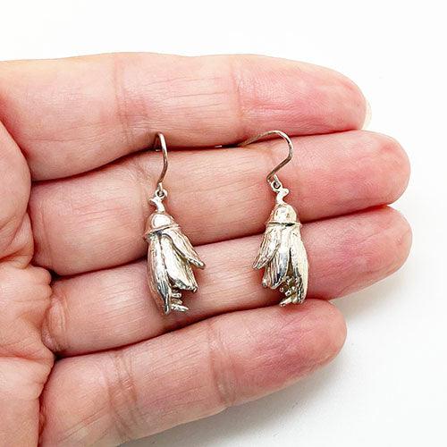 Solid NZ Sterling Silver Kowhai Flower Earrings - Image 2
