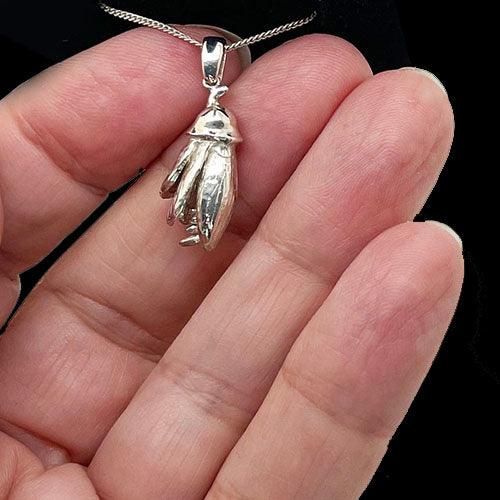 Solid Sterling Silver Kowhai Flower Necklace - Image 2
