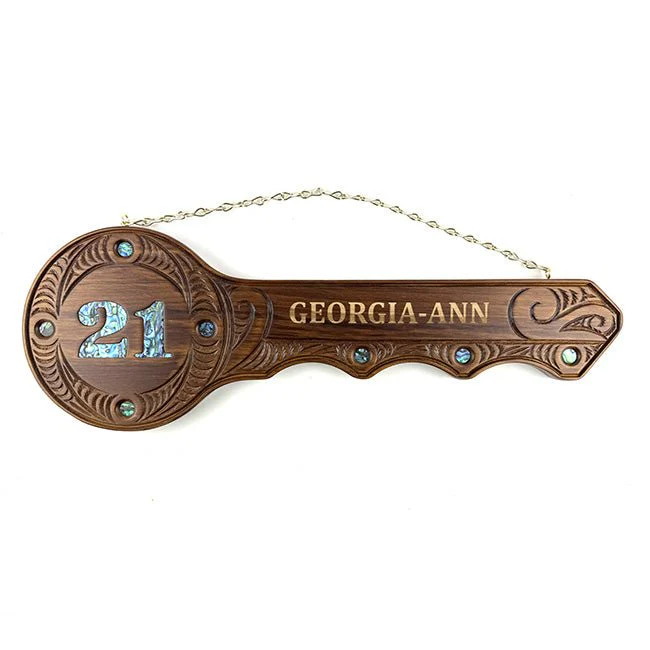Solid Wood NZ 21st Birthday Key - Image 2