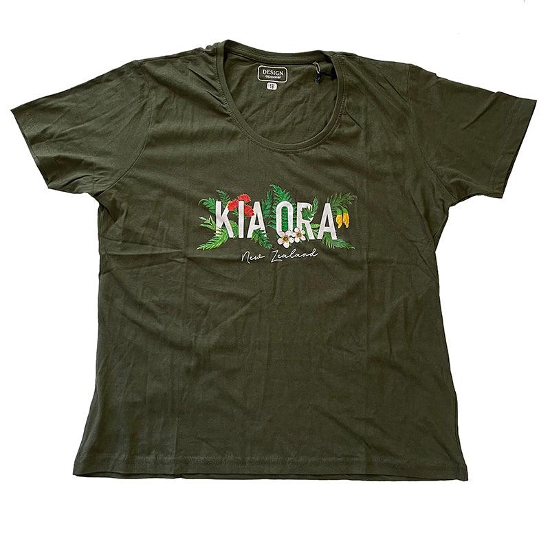 Souvenir NZ Womens Kia Ora Maori T-shirt - Image 2