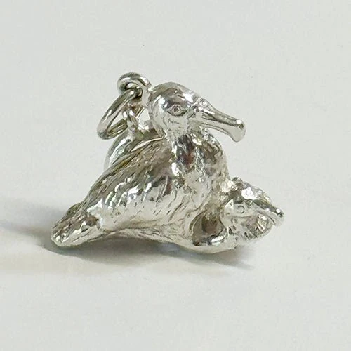 Sterling Silver Albatross & Chick Charm - Image 3