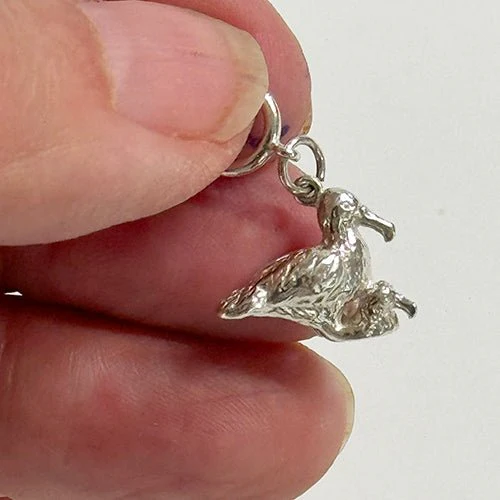 Sterling Silver Albatross & Chick Charm - Image 4