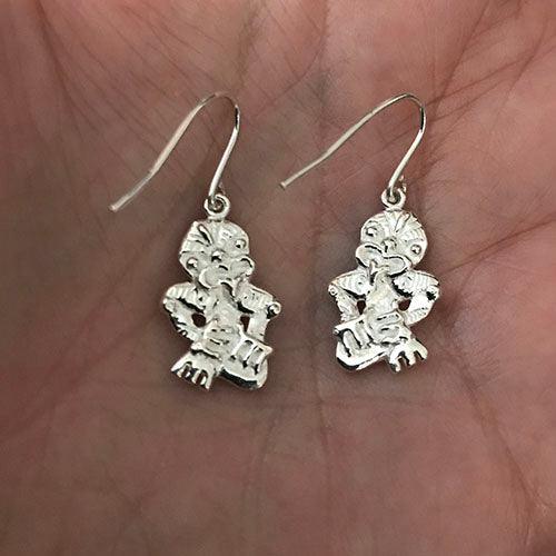 Sterling Silver Double Sided Tiki Charm or Earrings - Image 2