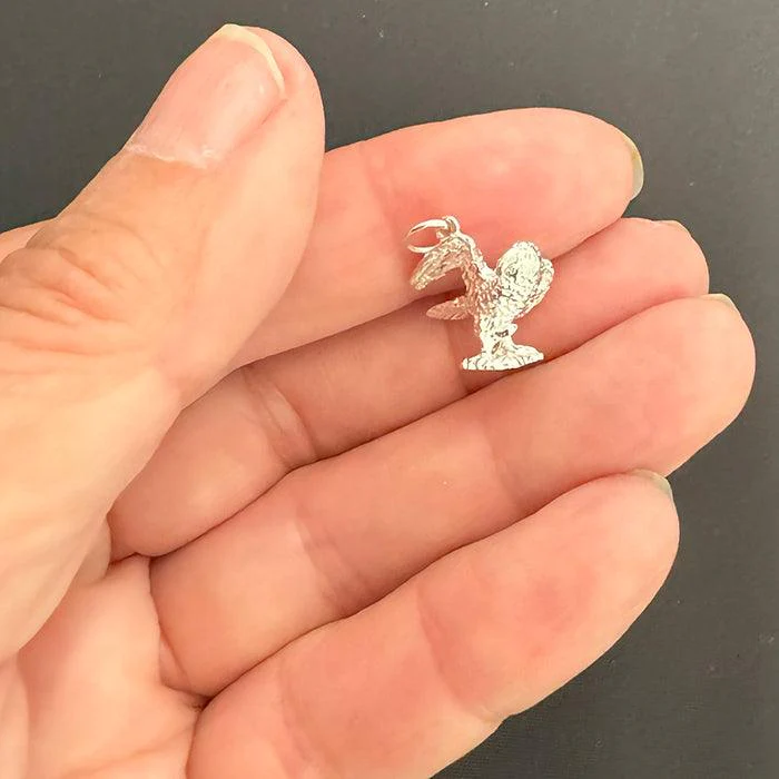Sterling Silver NZ Kaka Bird Charm - Image 4