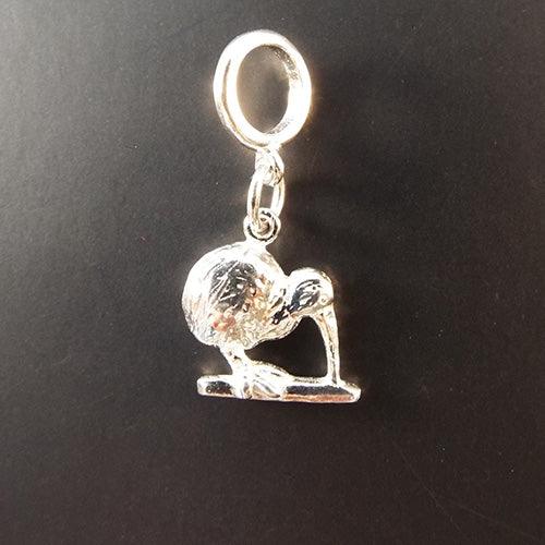 Sterling Silver Kiwi Bird Charm or Earrings