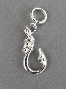 Sterling Silver Maori Fish Hook Charm - Image 2