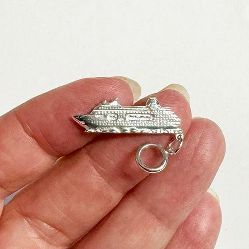 Sterling Silver NZ Cruise Ship Charm - Image 2