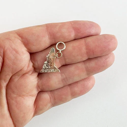 Sterling Silver Rotorua NZ Geyser Charm - Image 2