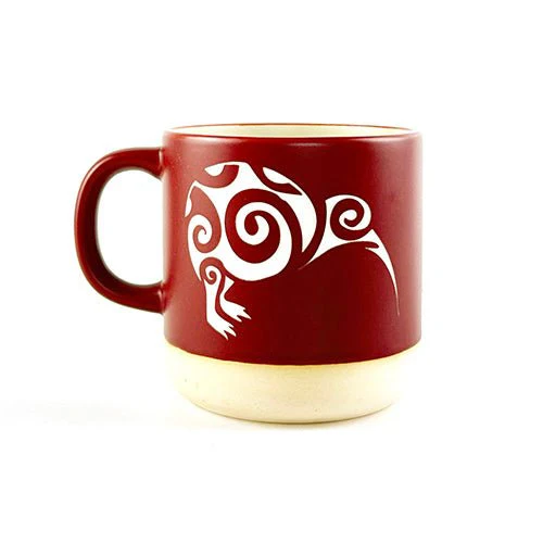 Stoneware NZ Souvenir Mug with Koru Kiwi Bird