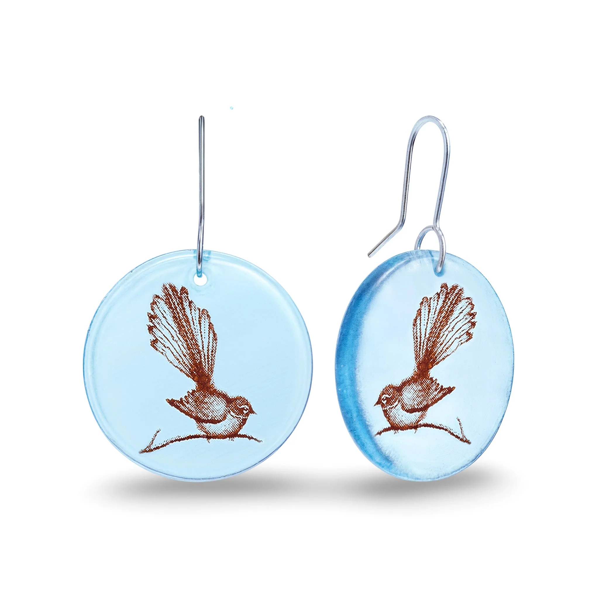 Stone Arrow Eco Glass Fantail Disc Earrings - Image 2