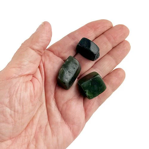 Three Pounamu Greenstone Touch Stones in River Rimu Box - Image 3