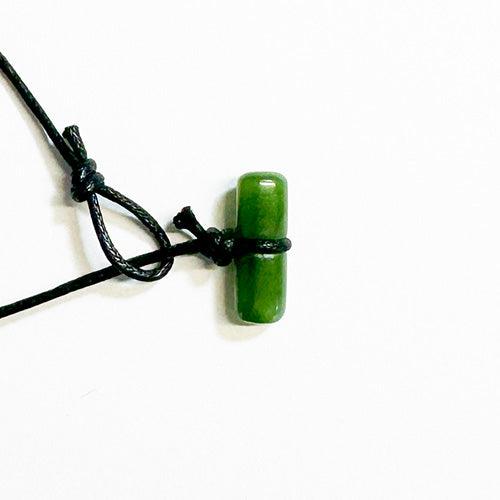 Waxed Necklace Cord with Greenstone Toggle