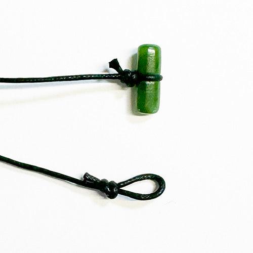 Waxed Necklace Cord with Greenstone Toggle - Image 2