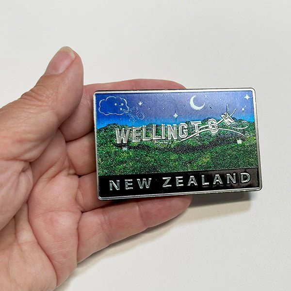 Wellington NZ Blown Away Sign Fridge Magnet - Image 2